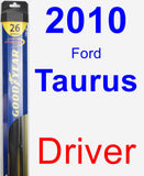 Driver Wiper Blade for 2010 Ford Taurus - Hybrid