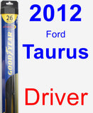 Driver Wiper Blade for 2012 Ford Taurus - Hybrid