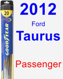 Passenger Wiper Blade for 2012 Ford Taurus - Hybrid