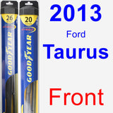 Front Wiper Blade Pack for 2013 Ford Taurus - Hybrid