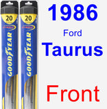 Front Wiper Blade Pack for 1986 Ford Taurus - Hybrid
