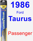 Passenger Wiper Blade for 1986 Ford Taurus - Hybrid