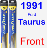 Front Wiper Blade Pack for 1991 Ford Taurus - Hybrid