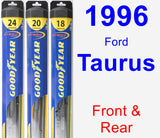 Front & Rear Wiper Blade Pack for 1996 Ford Taurus - Hybrid