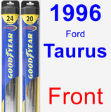 Front Wiper Blade Pack for 1996 Ford Taurus - Hybrid