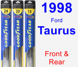 Front & Rear Wiper Blade Pack for 1998 Ford Taurus - Hybrid