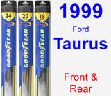 Front & Rear Wiper Blade Pack for 1999 Ford Taurus - Hybrid