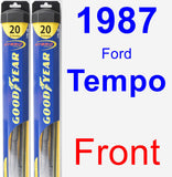 Front Wiper Blade Pack for 1987 Ford Tempo - Hybrid