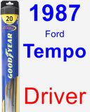 Driver Wiper Blade for 1987 Ford Tempo - Hybrid