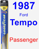 Passenger Wiper Blade for 1987 Ford Tempo - Hybrid