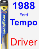 Driver Wiper Blade for 1988 Ford Tempo - Hybrid
