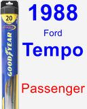 Passenger Wiper Blade for 1988 Ford Tempo - Hybrid