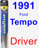 Driver Wiper Blade for 1991 Ford Tempo - Hybrid