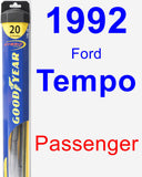 Passenger Wiper Blade for 1992 Ford Tempo - Hybrid