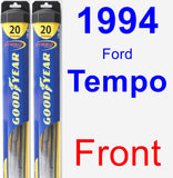 Front Wiper Blade Pack for 1994 Ford Tempo - Hybrid