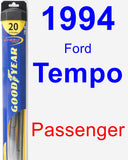 Passenger Wiper Blade for 1994 Ford Tempo - Hybrid