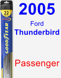 Passenger Wiper Blade for 2005 Ford Thunderbird - Hybrid