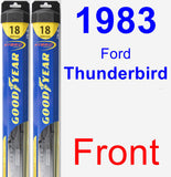 Front Wiper Blade Pack for 1983 Ford Thunderbird - Hybrid