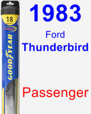 Passenger Wiper Blade for 1983 Ford Thunderbird - Hybrid