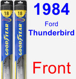 Front Wiper Blade Pack for 1984 Ford Thunderbird - Hybrid
