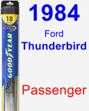 Passenger Wiper Blade for 1984 Ford Thunderbird - Hybrid