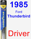 Driver Wiper Blade for 1985 Ford Thunderbird - Hybrid