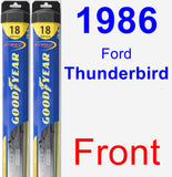 Front Wiper Blade Pack for 1986 Ford Thunderbird - Hybrid