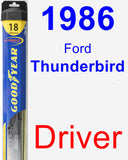 Driver Wiper Blade for 1986 Ford Thunderbird - Hybrid