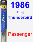 Passenger Wiper Blade for 1986 Ford Thunderbird - Hybrid