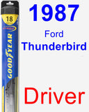 Driver Wiper Blade for 1987 Ford Thunderbird - Hybrid