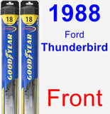 Front Wiper Blade Pack for 1988 Ford Thunderbird - Hybrid