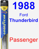 Passenger Wiper Blade for 1988 Ford Thunderbird - Hybrid