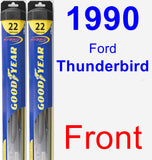 Front Wiper Blade Pack for 1990 Ford Thunderbird - Hybrid