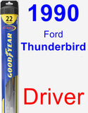 Driver Wiper Blade for 1990 Ford Thunderbird - Hybrid
