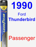 Passenger Wiper Blade for 1990 Ford Thunderbird - Hybrid