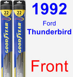 Front Wiper Blade Pack for 1992 Ford Thunderbird - Hybrid