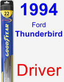 Driver Wiper Blade for 1994 Ford Thunderbird - Hybrid