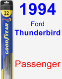 Passenger Wiper Blade for 1994 Ford Thunderbird - Hybrid