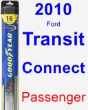 Passenger Wiper Blade for 2010 Ford Transit Connect - Hybrid