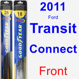 Front Wiper Blade Pack for 2011 Ford Transit Connect - Hybrid
