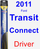 Driver Wiper Blade for 2011 Ford Transit Connect - Hybrid