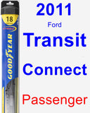 Passenger Wiper Blade for 2011 Ford Transit Connect - Hybrid