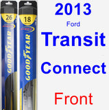 Front Wiper Blade Pack for 2013 Ford Transit Connect - Hybrid