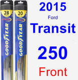 Front Wiper Blade Pack for 2015 Ford Transit-250 - Hybrid