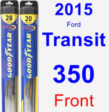 Front Wiper Blade Pack for 2015 Ford Transit-350 - Hybrid