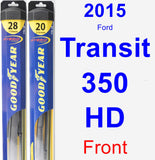 Front Wiper Blade Pack for 2015 Ford Transit-350 HD - Hybrid