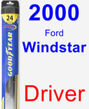 Driver Wiper Blade for 2000 Ford Windstar - Hybrid