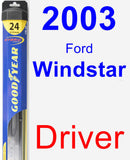 Driver Wiper Blade for 2003 Ford Windstar - Hybrid