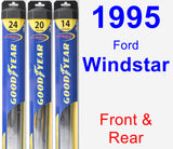 Front & Rear Wiper Blade Pack for 1995 Ford Windstar - Hybrid