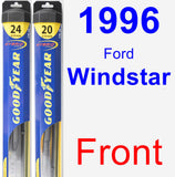Front Wiper Blade Pack for 1996 Ford Windstar - Hybrid